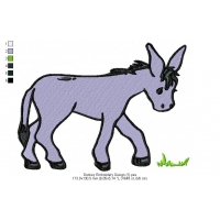 Donkey Embroidery Design 1